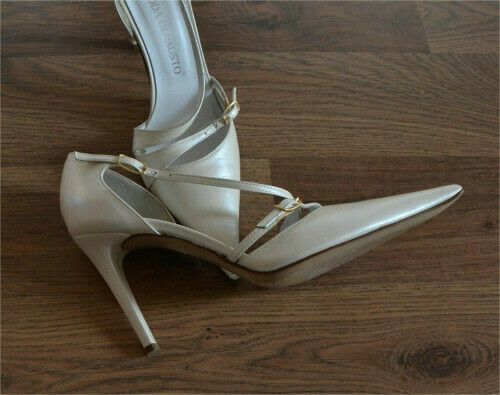 italienische Schuhe Pumps High Heels Moda di Fausto Italy weiß 36 in Pegnitz