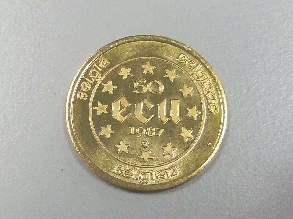 50 belgische ECU Goldmünze in Forchtenberg