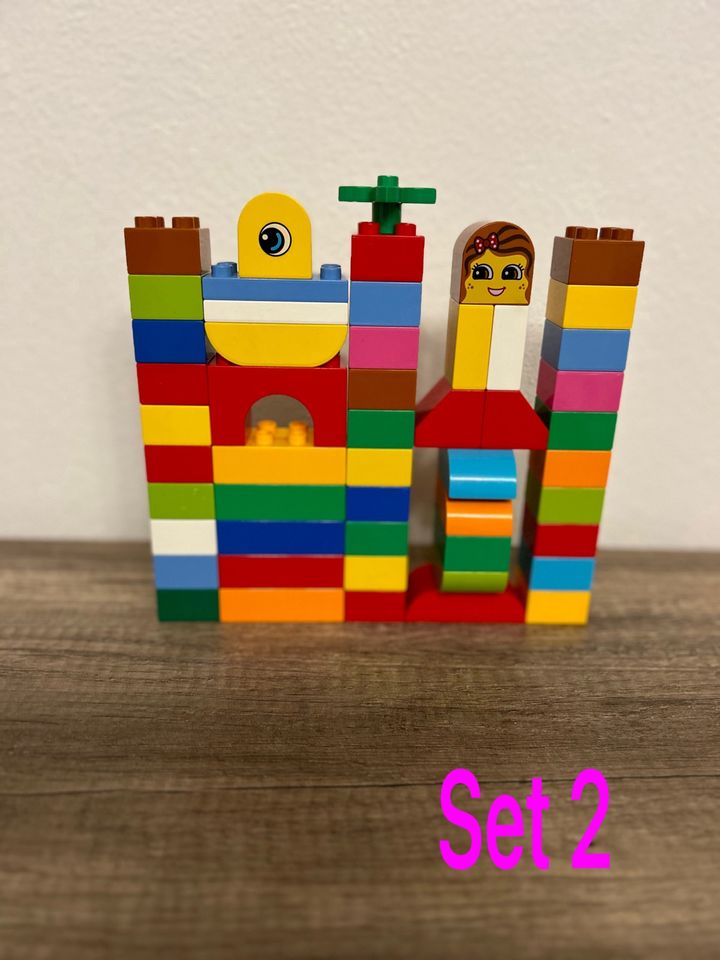 50 Lego Duplo Steine bunt 4er 8er flach Konvolut 4 Sets in Rahden