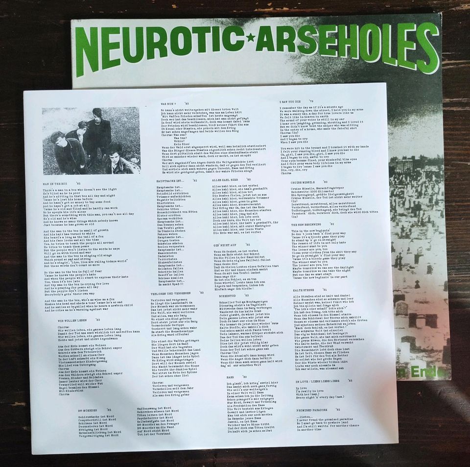 NEUROTIC ARSEHOLES - .. bis zum bitteren Ende LP punk deutschpunk in Duisburg