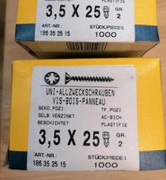 3,5x25 mm Spanplatten Schrauben, 2x1000 Stk, Allzweckschrauben Bonn - Beuel Vorschau