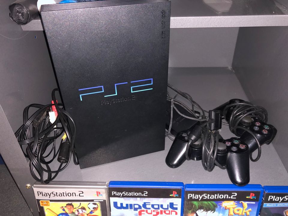 PlayStation 2 inkl. Controller und 12 Spielen - Guter Zustand in Hilchenbach