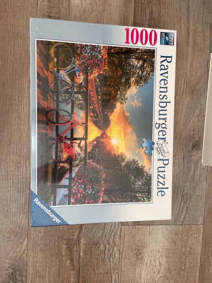 1000 Teile Puzzle.Ravensburger.Fahrräder in Amsterdam in Zwenkau