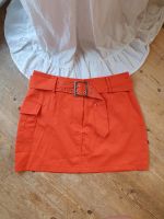 Vintage Cargo Minirock Gürtel Ösen neon orange Gr. 38/M Bayern - Rosenheim Vorschau