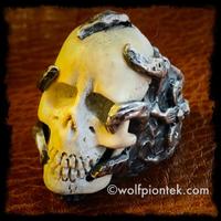 Skull Ring mit antikem Tibetischen Totenkopf signiertes Unikat Innenstadt - Köln Altstadt Vorschau
