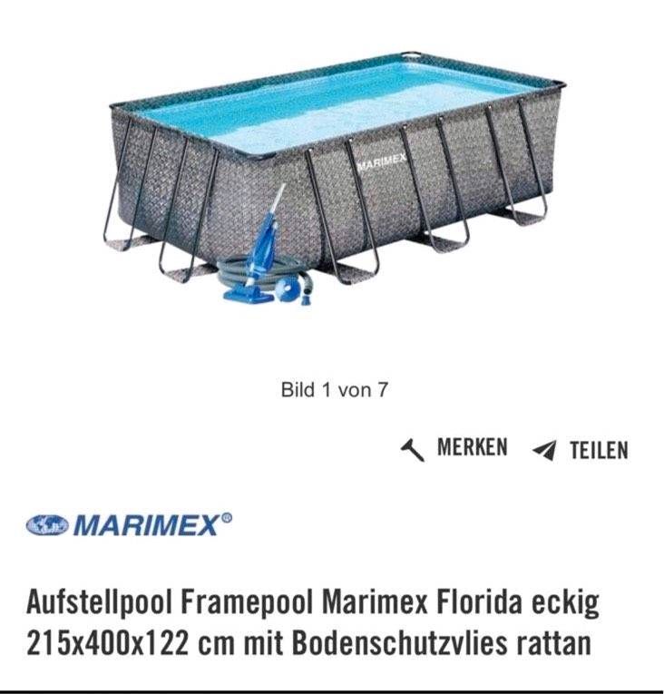 Pool 215x400x122cm / Aufstellpool inkl Poolleiter in Scheyern