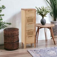 Schrank hoch Rattan 5 Schubladen Kommode J-LINE, nur 159euro‼️ Sachsen-Anhalt - Stendal Vorschau