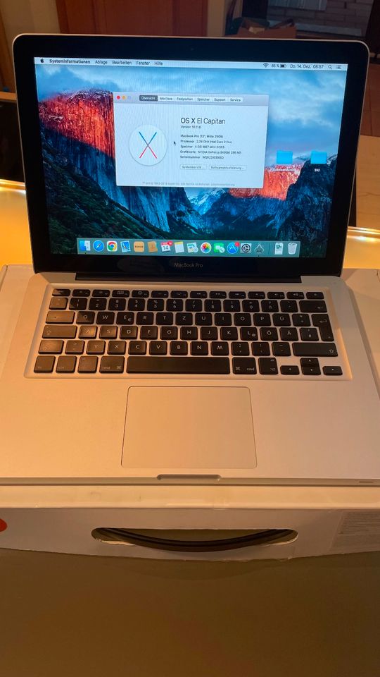 Macbook Pro 13``mid 2009 512GB SSD, neuer Akku, OVP in Aspisheim