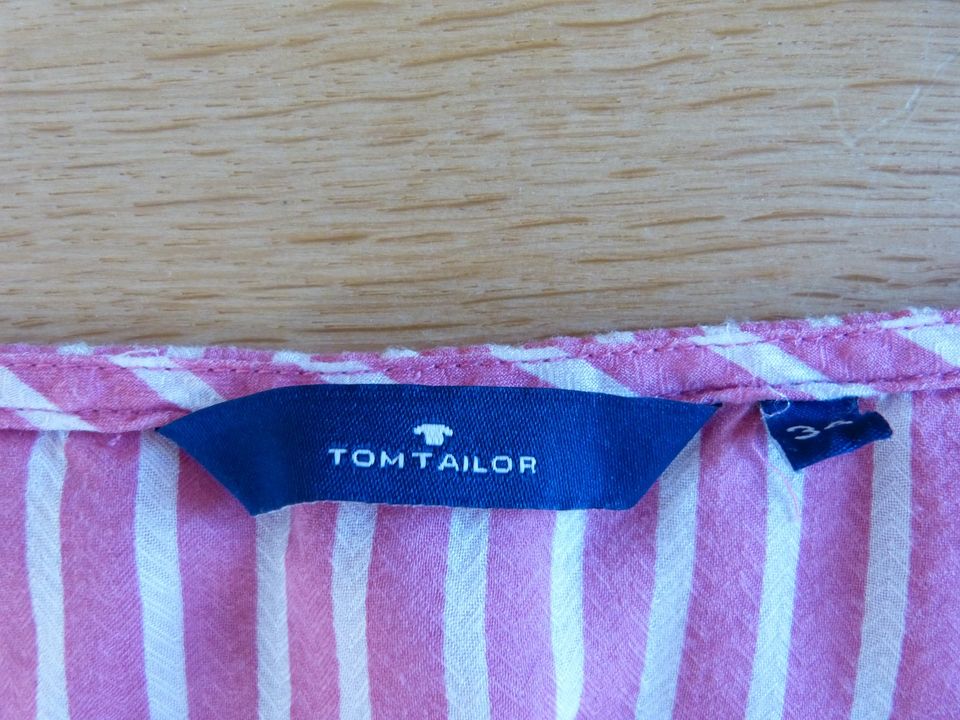 Tom Tailor Bluse rosa-weiß Größe 34 in Jugenheim in Rheinhessen