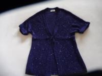 BONITA Strick Jacke Weste, violett mit Pailletten Bayern - Gilching Vorschau
