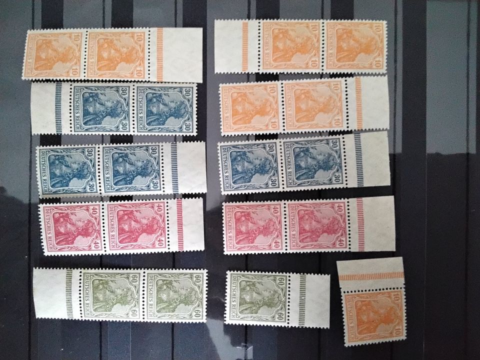 Briefmarken Germania Nr.141,144,145,147 mit Randstücken in Lüdenscheid