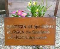 Gartendeko Edelrost Schild HEUTE ist das Leben 36x20cm Metallschi Stuttgart - Sillenbuch Vorschau