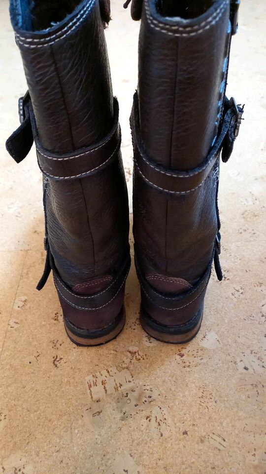 BIKER Boots / Stiefel Gr. 33 Leder für Mädchen in Leutershausen