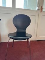6 Stühle Holz schwarz, Metallbeine in Chromoptik Düsseldorf - Lierenfeld Vorschau