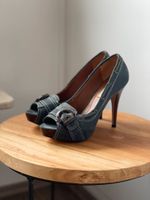 ♥︎ ZARA High Heels Plateau Pumps Peeptoe Gr.38 blau neuwertig Baden-Württemberg - Mannheim Vorschau