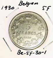 5 Francs Belgien 1930 Münze Rheinland-Pfalz - Bad Kreuznach Vorschau