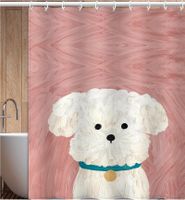 Neuer Duschvorhang mit süßem Hunde-Motiv in Rosa Pankow - Prenzlauer Berg Vorschau