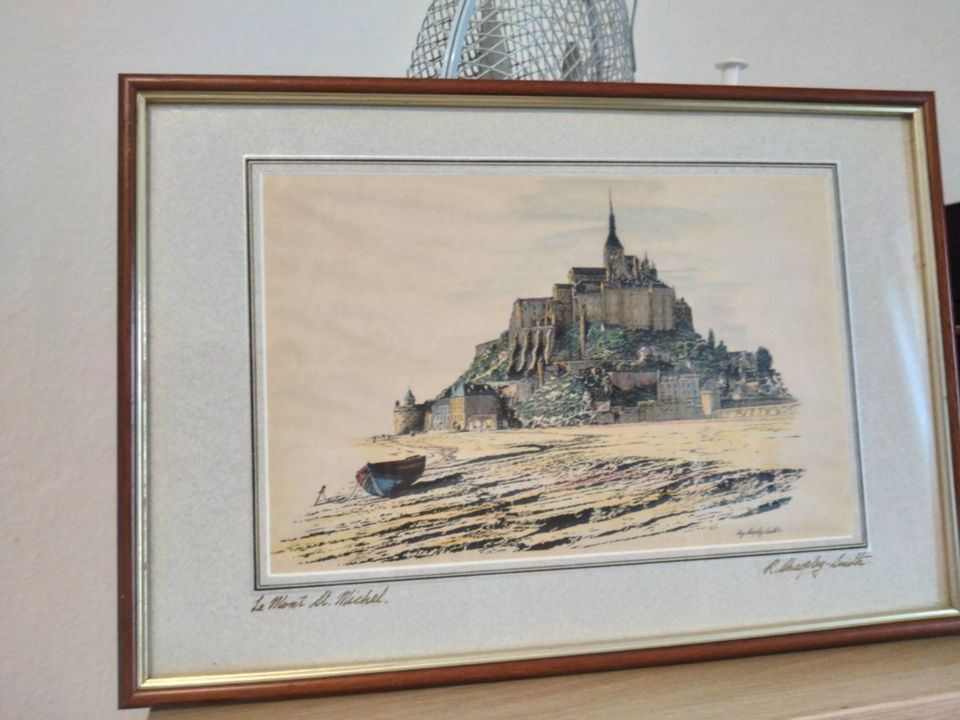 Mont St Michel Frankreich . bild gerahmt in Lindhorst