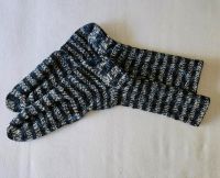 Selbstgestrickte Socken,  Größe 43/44, blau meliert Niedersachsen - Bad Gandersheim Vorschau