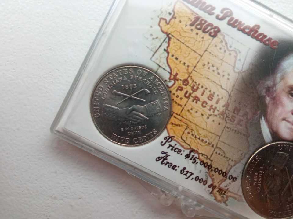 2 x 5 US-Cents 2004 Louisiana Purchase 1803 Jefferson Münzen in Tännesberg