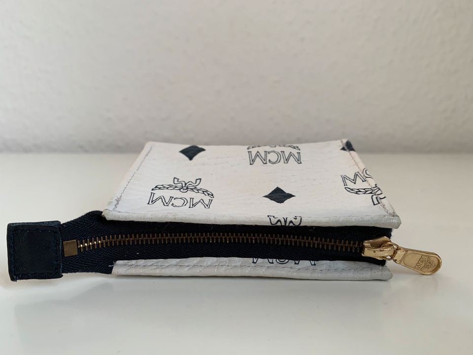 MCM Mini Geldbörse Leder weiß Vintage Tasche Etui Geldbeutel 80er in Berlin