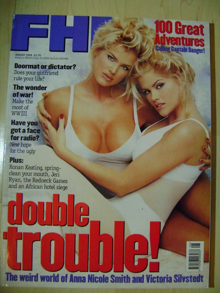 UK FHM 8 1998 Anna Nicole Smith Victoria Silvstedt Jeri Ryan in Herne