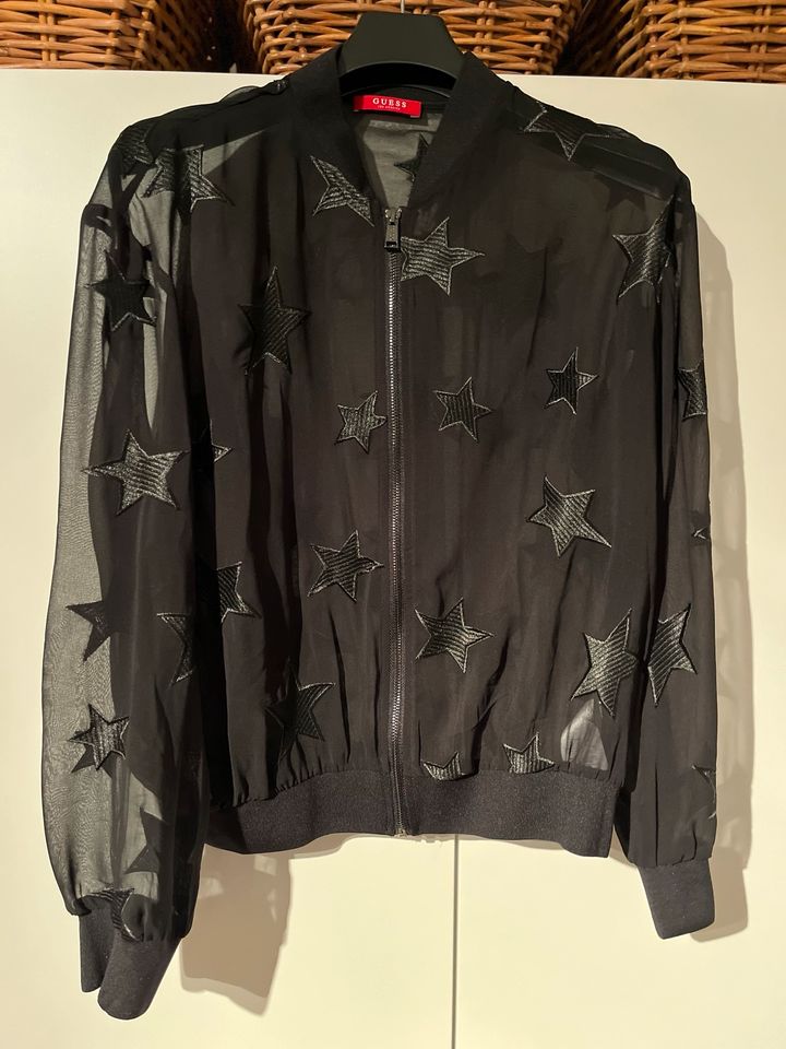 GUESS Jacke Blouson Bluse transparent mit Stickerei in München