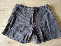 Damen Shorts / kuze Hose grau/braun Leinen Gr. 36 - H&M Hessen - Schotten Vorschau