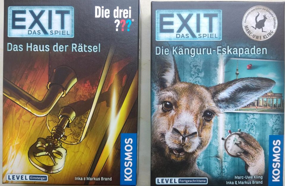 2x Exit Das Spiel "Die Känguru-Eskapaden", "Das Haus der Rätsel" in Schleiz