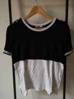 T-Shirt Oberteil Orsay Schwarz Weiß goldene Knöpfe S Essen - Bredeney Vorschau