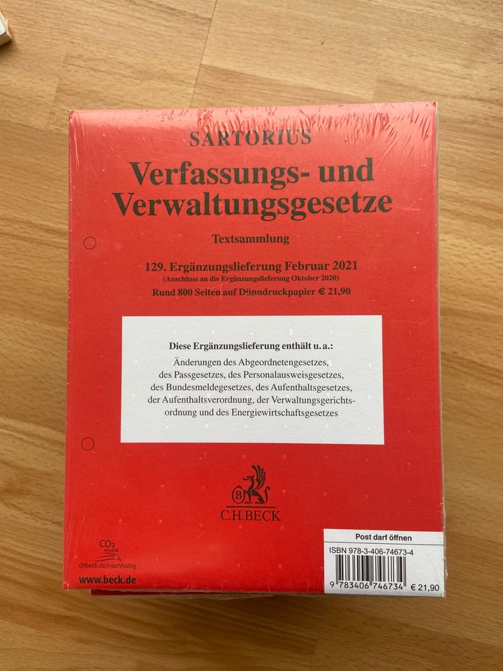 Sartorius 129. Ergänzungslieferung in Tübingen