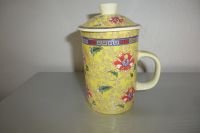 Tea for One Becher mit Deckel und Sieb Porzellan China 250ml Tee München - Bogenhausen Vorschau