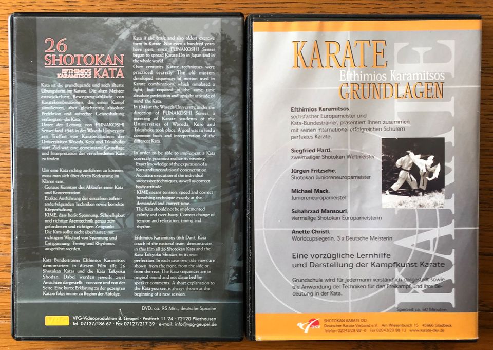 2 DVDs: E. Karamitsos - 26 Shotokan Kata / Karate Grundlagen in Windsbach
