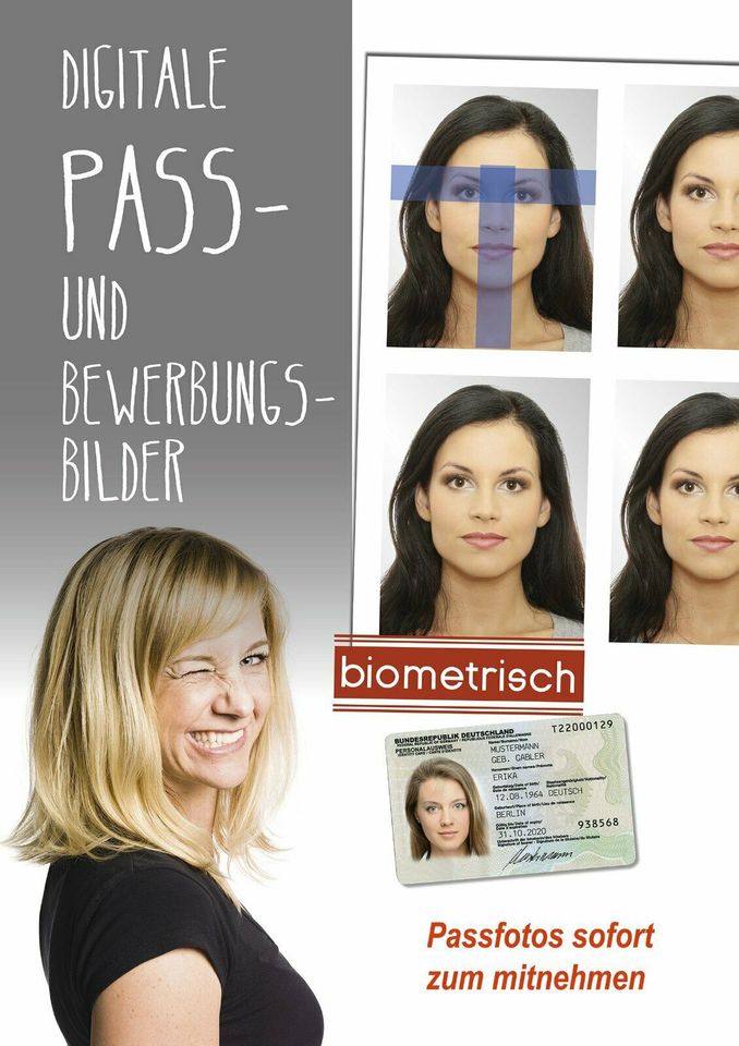 Passfoto Biometrisch für Reisepass,Personalausweiss, Führerschein in Hannover