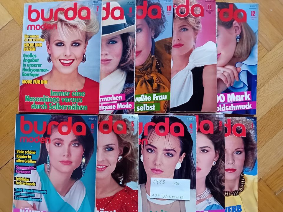 10 Burda Zeitschriften von 1983. in Brensbach