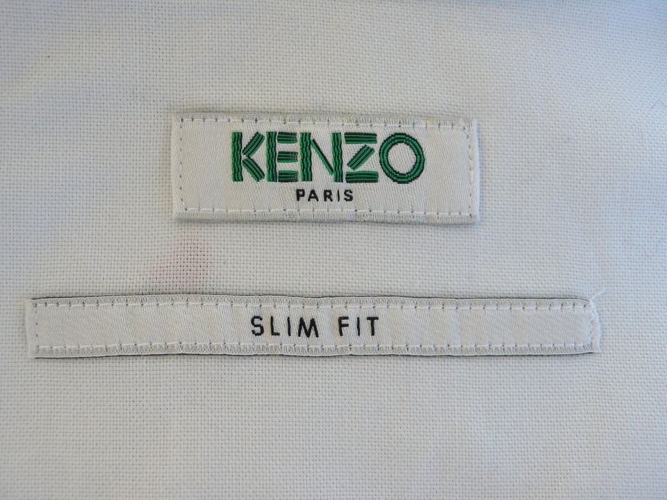 * Kenzo Paris 43 slim fit 100% Baumwolle, weiß in Lehre