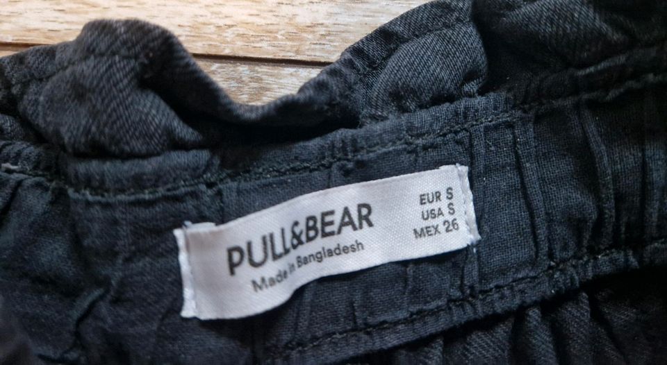 Pull&Bear Paperbag Jeans Hose schwarz in Schwarzenbek