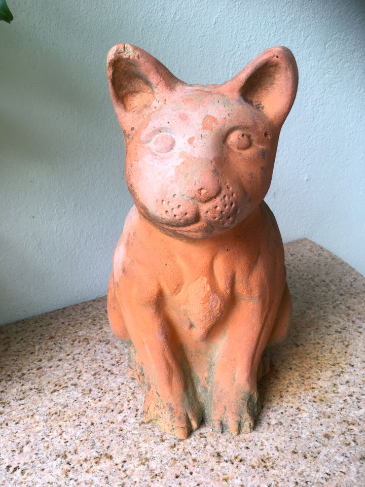 Terrakotta Katze / Figur / ca. 35 cm hoch in Sprockhövel