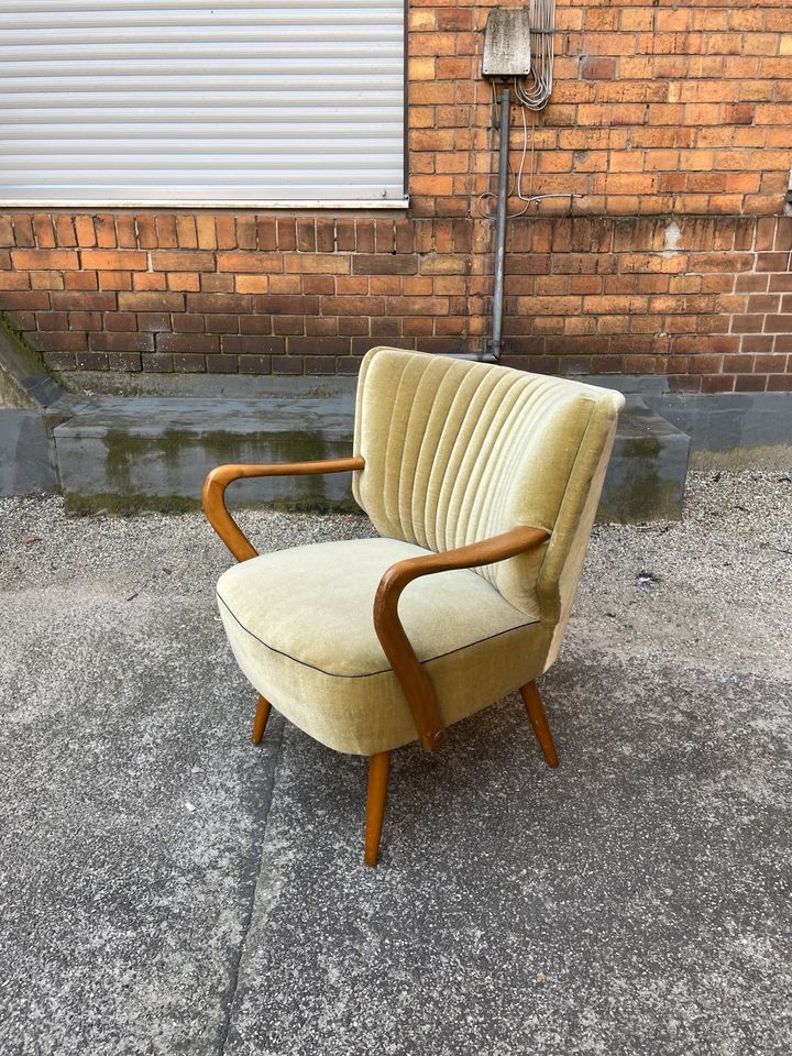 ◤ Cocktailsessel Vintage Nierentisch Ära Sessel Stuhl 50er 60er 70er mid Century Design easy Lounge Chair blumenetagere tisch in Berlin