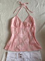 Blumen Muster neckholder top binden sheer durchsichtig Sommer Hessen - Kassel Vorschau