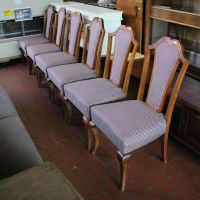 6 antike Stühle aus massivem Teak und kariertem Bezug Schleswig-Holstein - Oeversee Vorschau