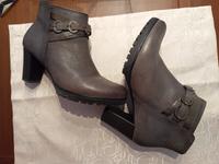 Braune Lederstiefelette von Gabor, Gr. 5 1/2 (39), Absatz 7 cm, Hessen - Babenhausen Vorschau