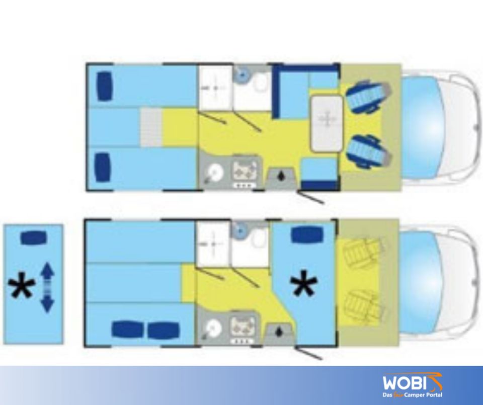 ✅Wohnmobil mieten | Teilintegriert | 4 Pers. | WOBI Nr. 1339 ab in Hamburg