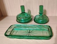 Frisiertisch Garnitur Vintage Retro TOILETTEN-GARNITUR URAN-GLAS Sachsen - Machern Vorschau