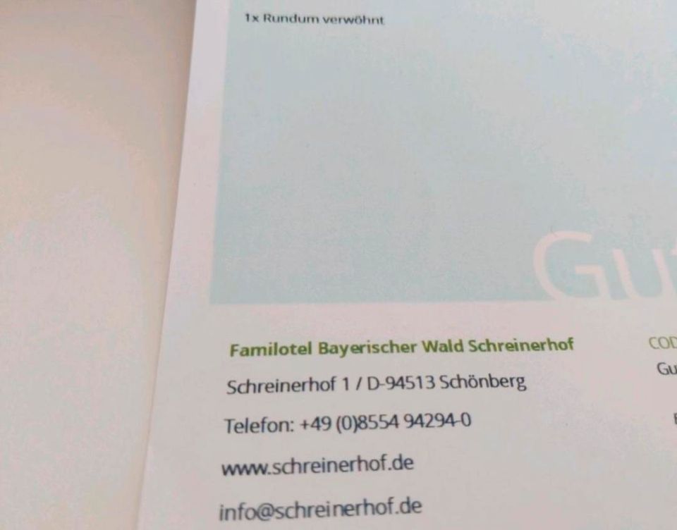 119,-€ Schreinerhof Gutschein Schönberg Familotel Kinderhotel in Stein