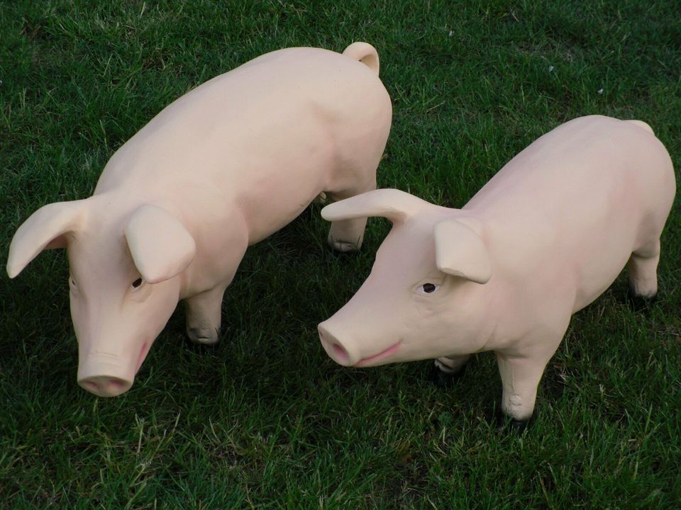 Hausschwein 1m, inkl. Versand, aus Polyresin, Neu, für Außen in Wimmelburg