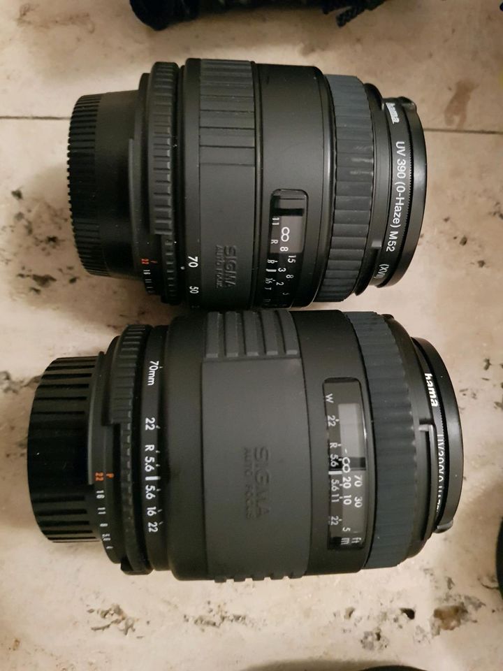 Nikon F-601 Spiegelreflexkamera mit 2 Objektiven in Ahlen