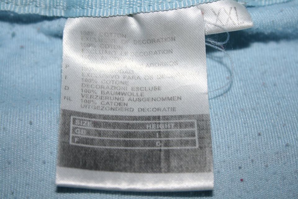 Original Adidas T-Shirt  Helllblau / Dunkelblau Größe XXL in Glan-Münchweiler