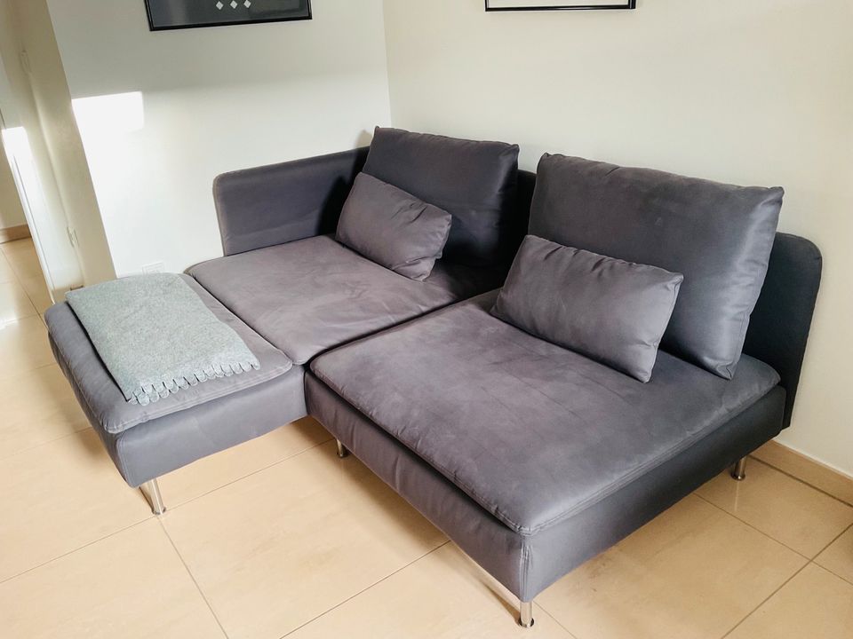 Ikea Sofa SÖDERHAMN Couch Wohnzimmer grau Ecksofa bequem in Saarlouis