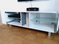 TV Schrank Lowboard weiß LED und Glas, glanz matt Wuppertal - Barmen Vorschau